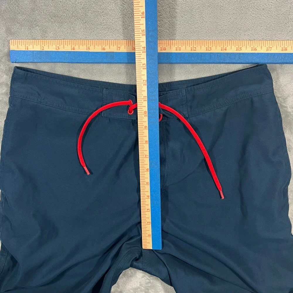 BONOBOS Board Shorts Swimwear Men 34 Navy Blue Solid Lace Up Beach Trunks Pool
